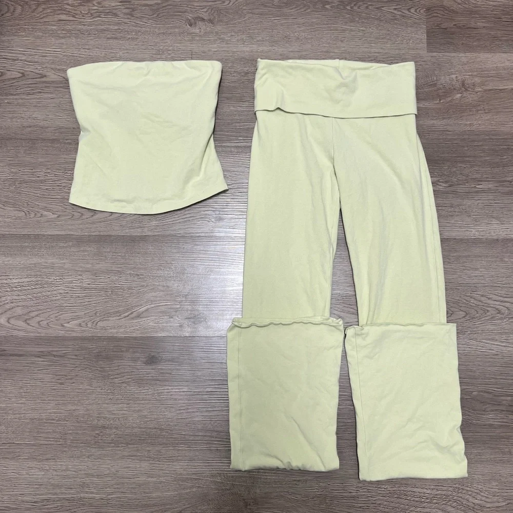 Skims Cotton Jersey Set in Pistachio